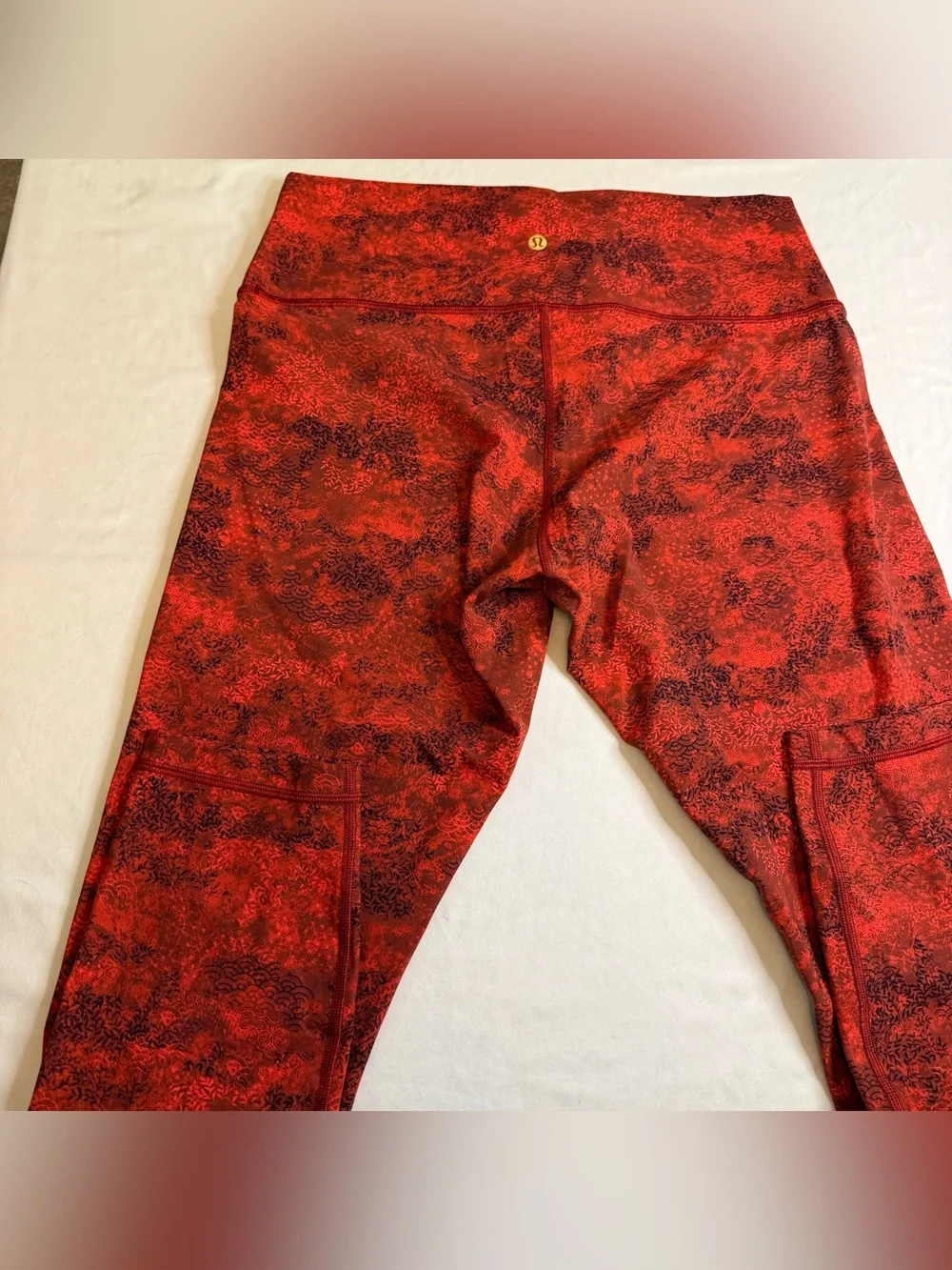 Lululemon Align 23” Lunar New Year Intricate Oasis Love Red Multi Leggings 14‎